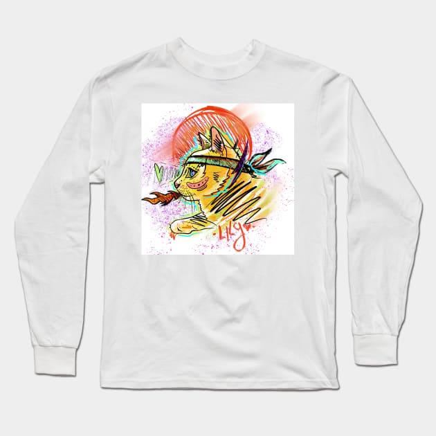 Cat Long Sleeve T-Shirt by Razym